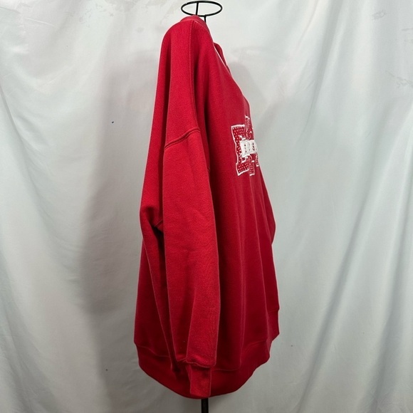 Vintage Jeans by Express collared red collegiate sweatshirt size L - Picture 5 of 7